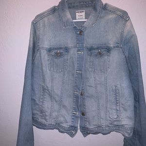 Old Navy Light Denim Distressed Jean Jacket